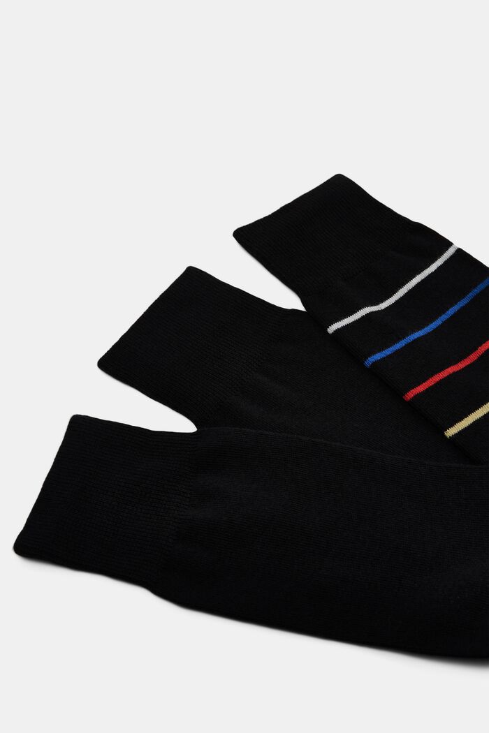 Luomupuuvillasta valmistetut sukat, 3 parin pakkaus, BLACK, detail image number 1