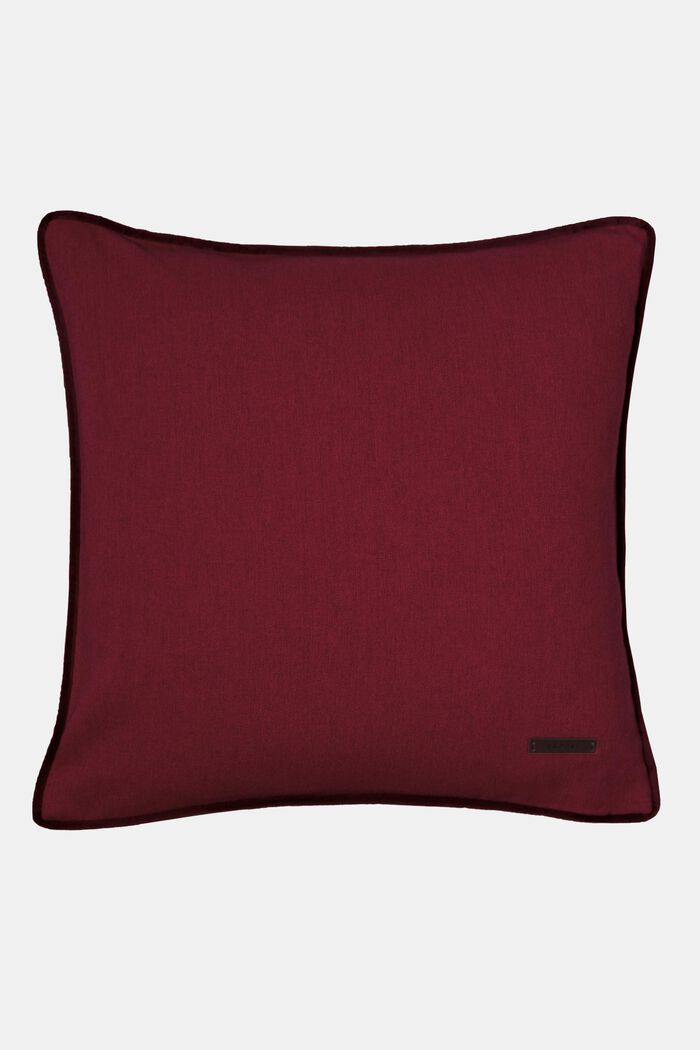 Koristeellinen tyynynpäällinen samettitereellä, DARK RED, detail image number 0