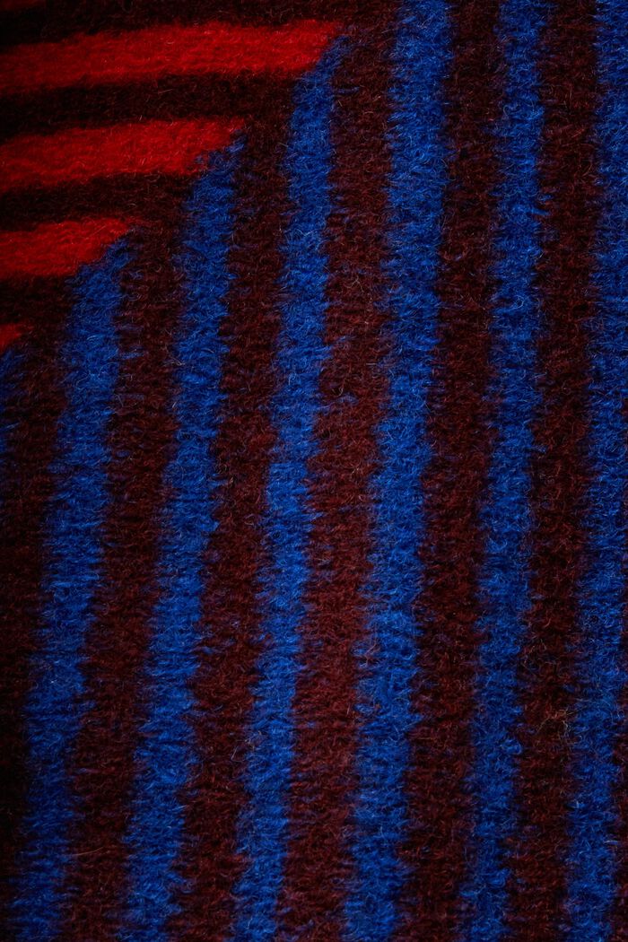 Painokuvioitu villasekoitetakki, BORDEAUX RED, detail image number 5