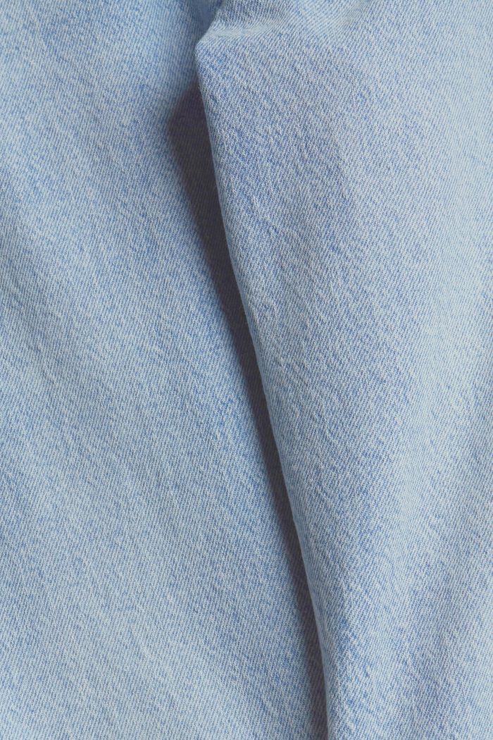 Cropped-farkut puuvillasekoitetta, BLUE LIGHT WASHED, detail image number 4