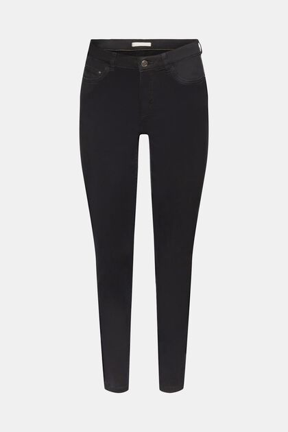 Mid-rise skinny fit -housut, BLACK, overview