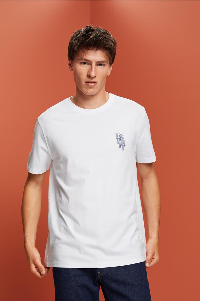 Logollinen T-paita 100 % puuvillaa, WHITE, detail image number 0