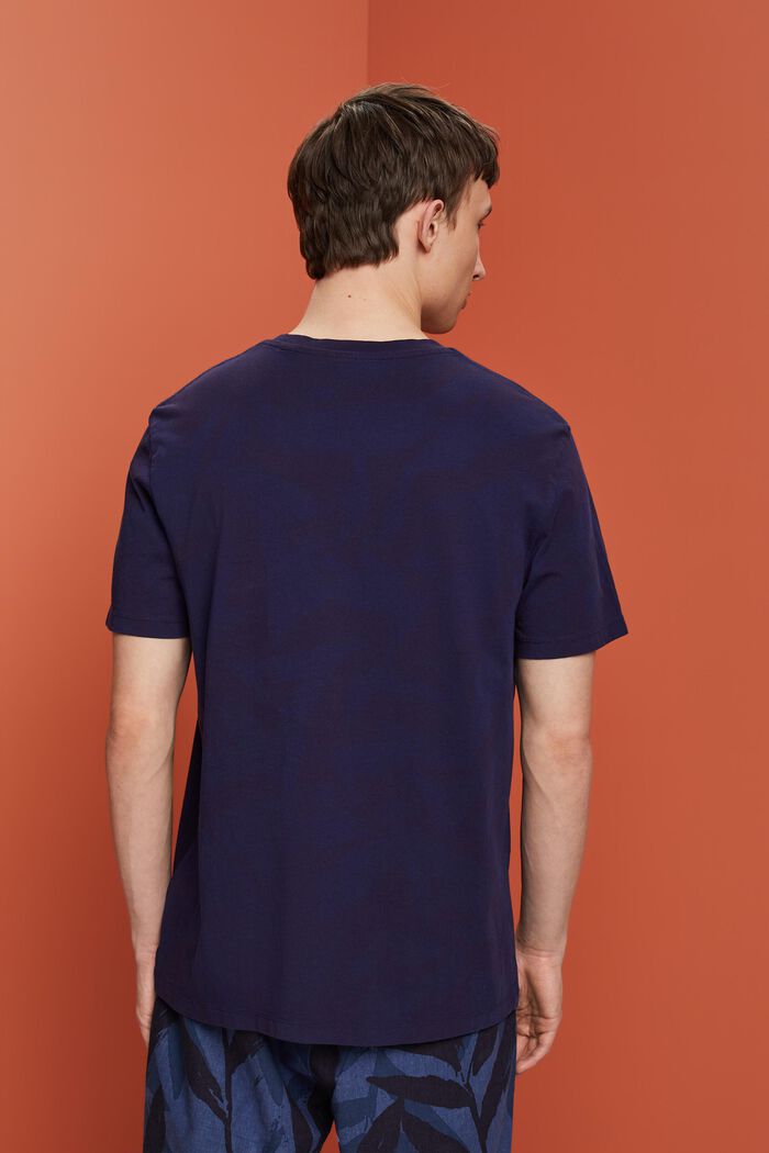 T-paita 100 % puuvillaa, pyöreä pääntie, DARK BLUE, detail image number 3