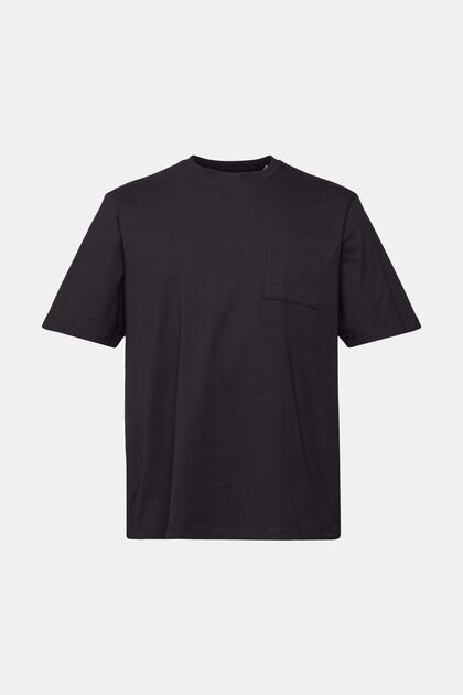 Jersey-T-paita, 100 % puuvillaa, BLACK, overview