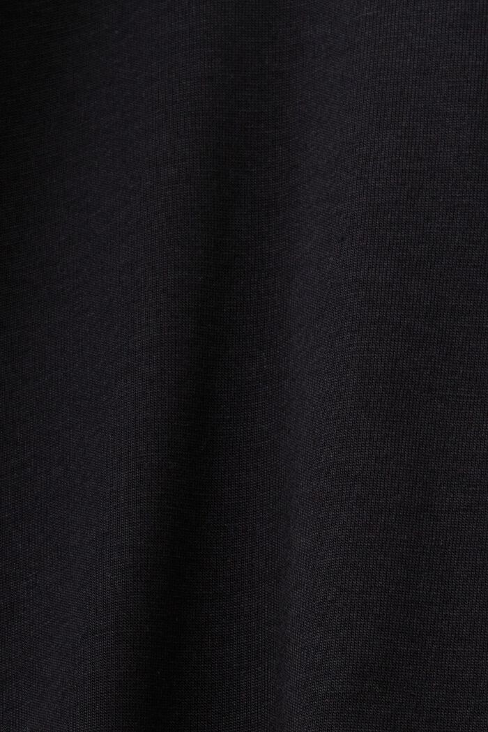 T-paita pyöreällä pääntiellä pima-puuvillaa, BLACK, detail image number 5
