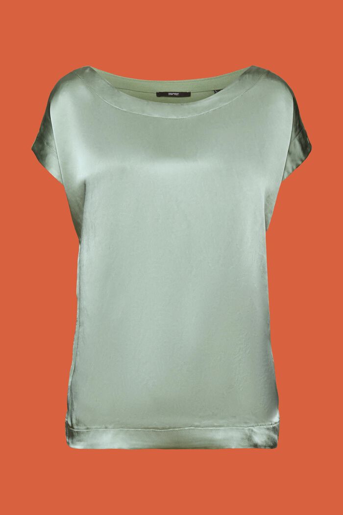 T-paita sekoitemateriaalia, sisältää LENZING™ ECOVEROa™, PALE KHAKI, detail image number 6