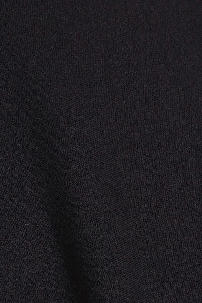 Oversize-poolokaulusneule, LENZING™ ECOVERO™, BLACK, detail image number 4