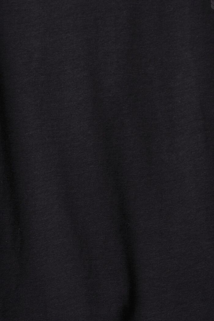 V-aukkoinen T-paita, jossa paljetteja, BLACK, detail image number 4