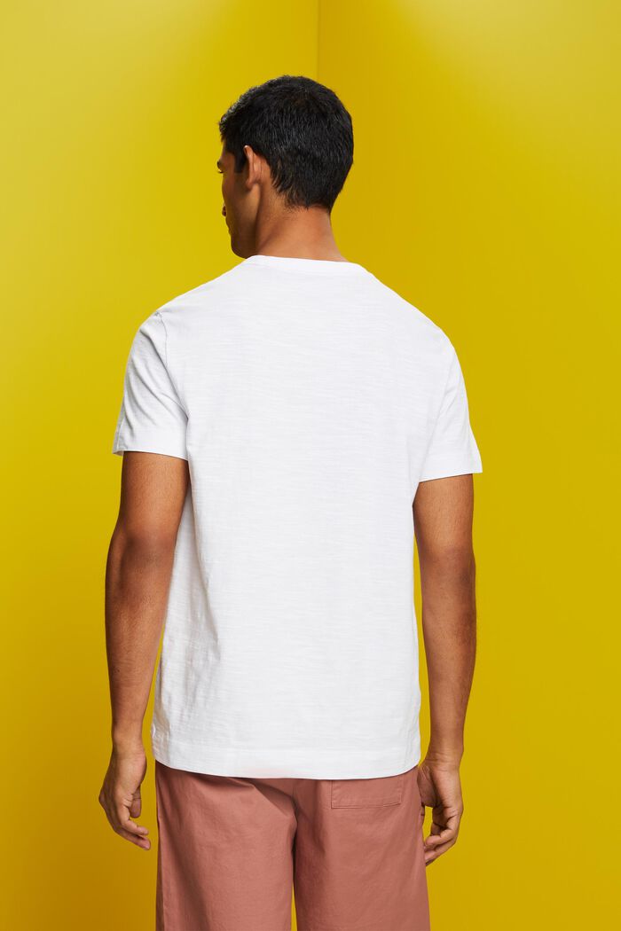 Jersey-t-paita 100 % puuvillaa, rinnan kohdalla painatus, WHITE, detail image number 3
