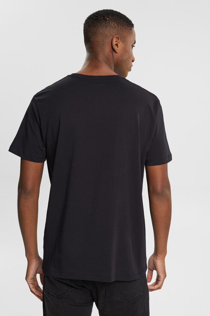 T-paita, jonka rinnan kohdalla painatus, BLACK, detail image number 3