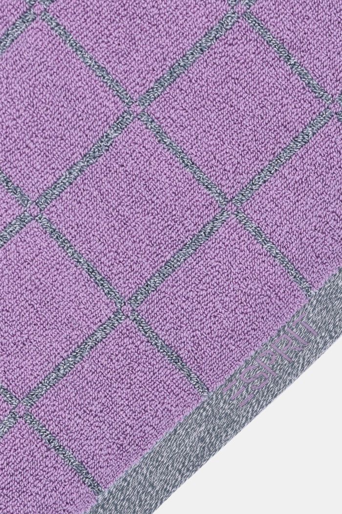 Meleerattu neliökuvioitu pyyhe, DARK LILAC, detail image number 2