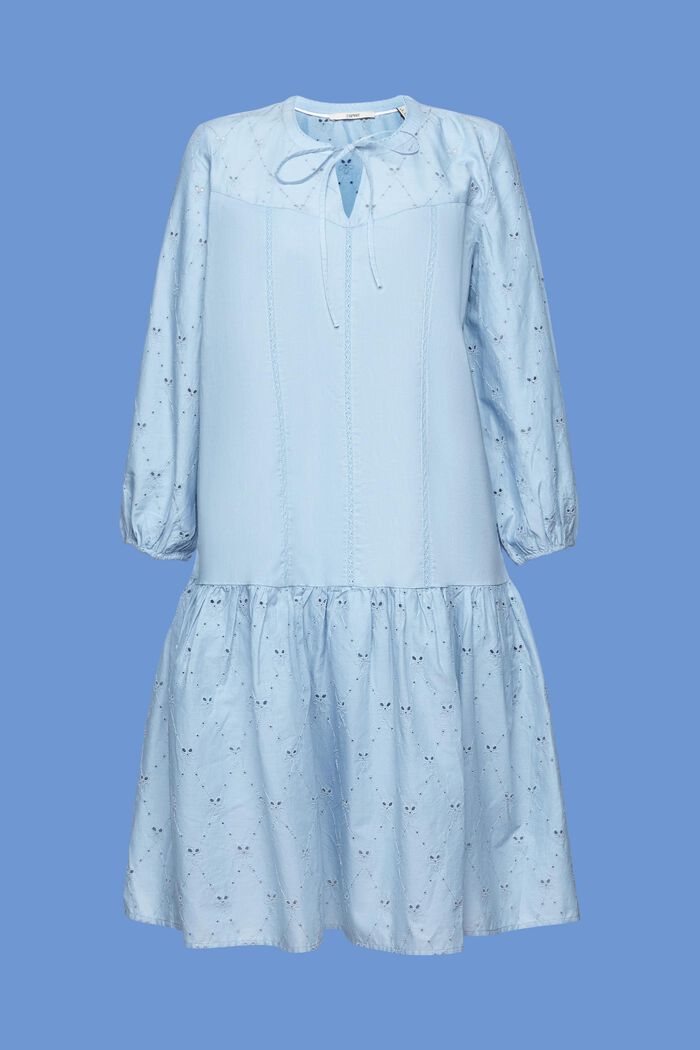 Kirjailtu mekko, 100 % puuvillaa, LIGHT BLUE LAVENDER, detail image number 5
