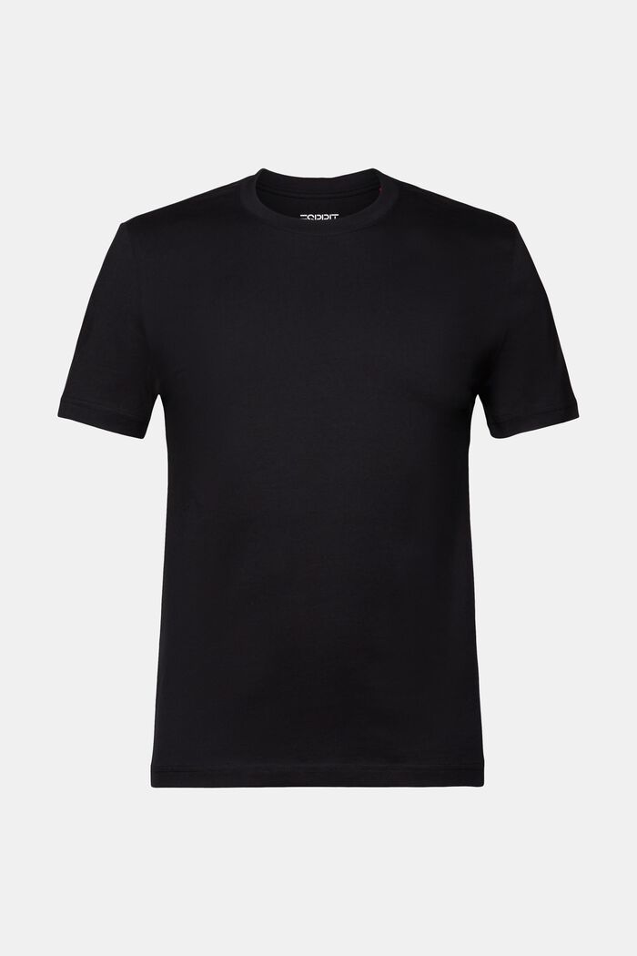 T-paita pyöreällä pääntiellä pima-puuvillaa, BLACK, detail image number 6