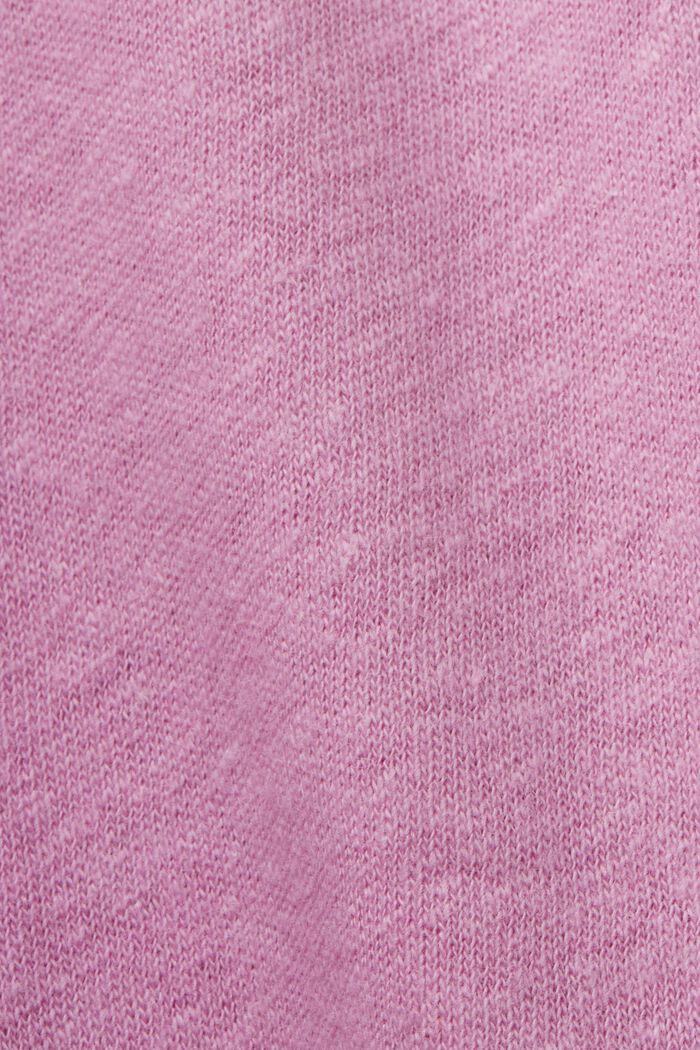 CURVY t-paita puuvillan ja pellavan sekoitetta, LILAC, detail image number 5