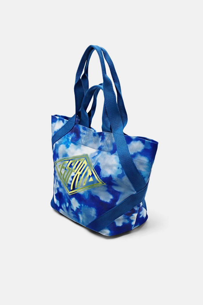 Logokuvioinen tote bag puuvillakanvasta, PASTEL BLUE, detail image number 2