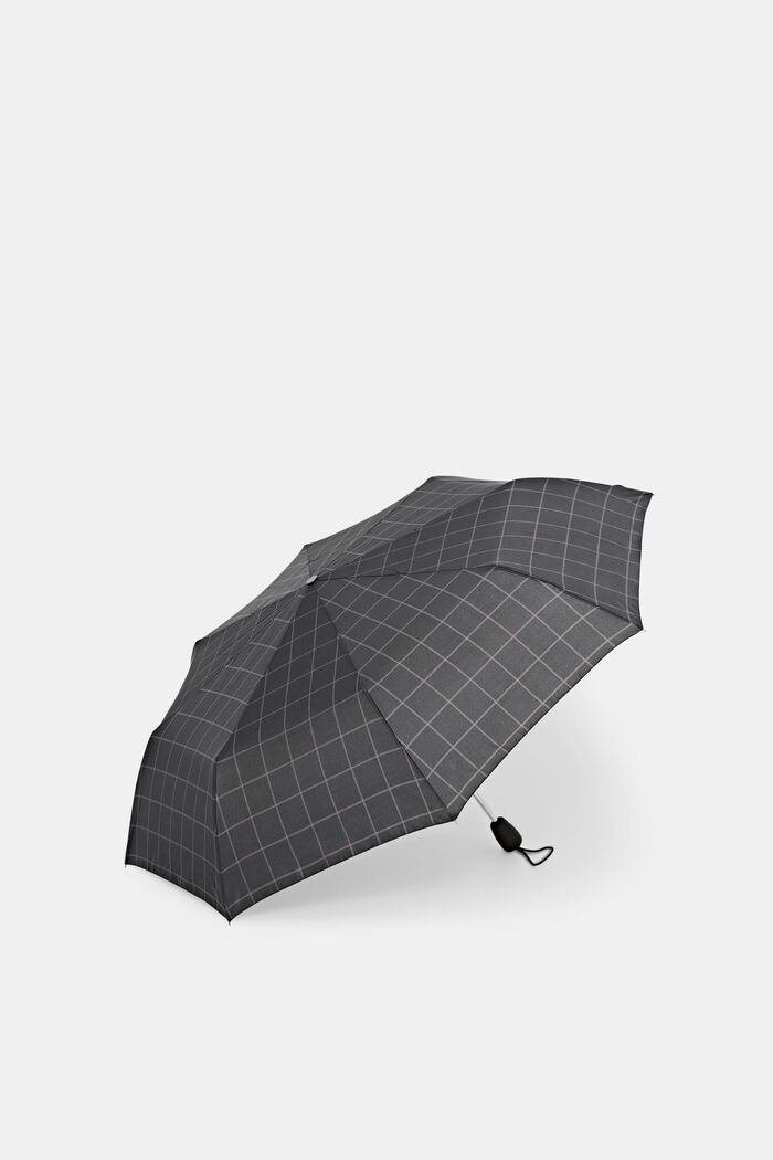 Kevyt, ruutukuvioitu sateenvarjo, ONE COLOUR, detail image number 1