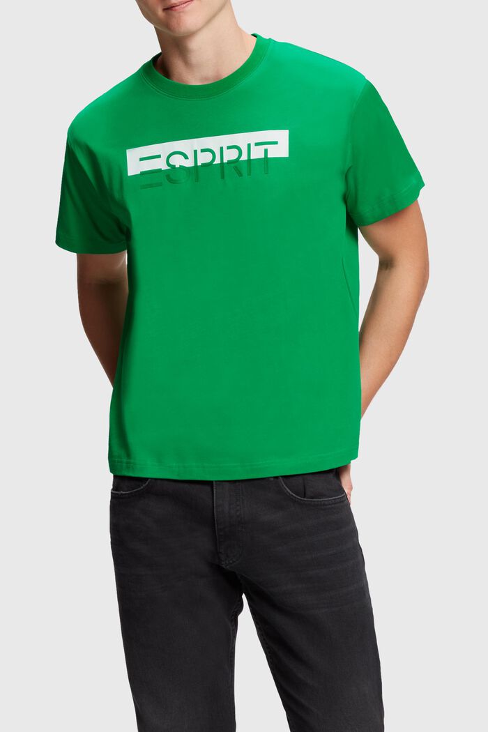 Logollinen, applikoitu T-paita, GREEN, detail image number 0