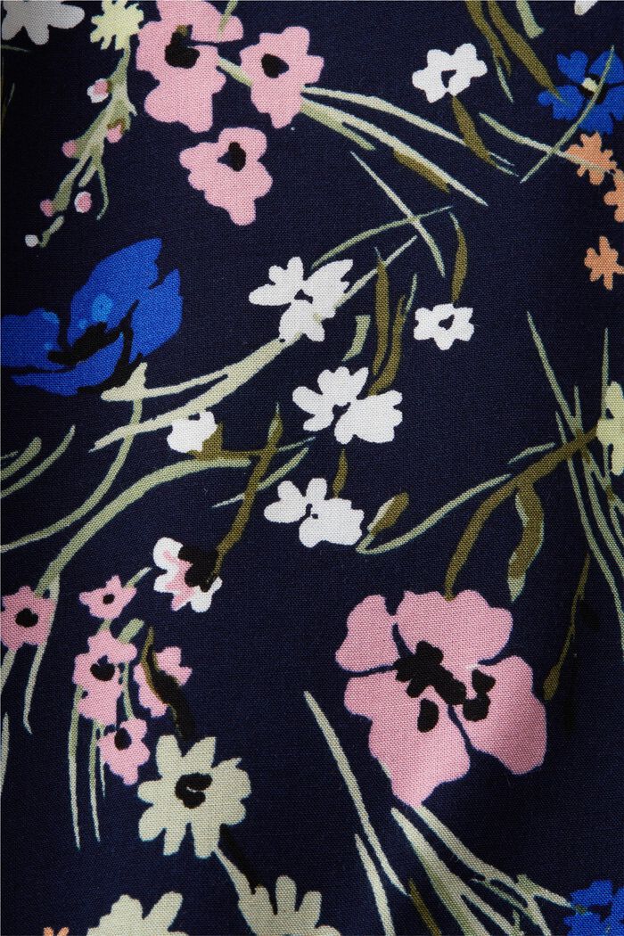 Kukkakuvioinen pusero, halkiollinen pääntie, NAVY, detail image number 5