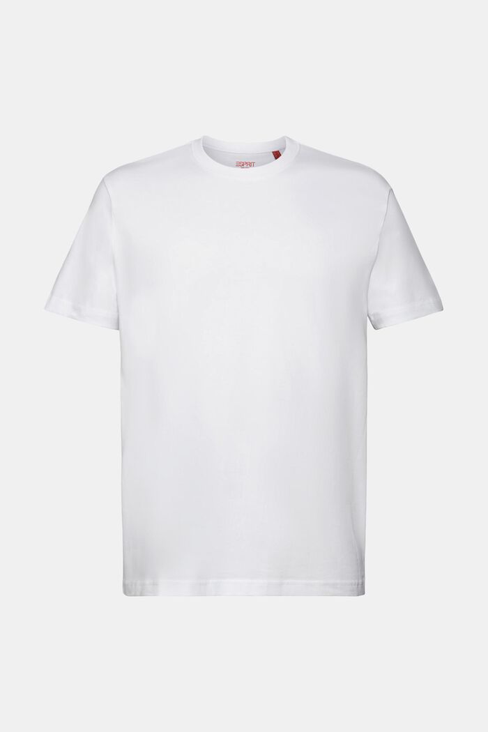 T-paita pyöreällä pääntiellä pima-puuvillaa, WHITE, detail image number 6
