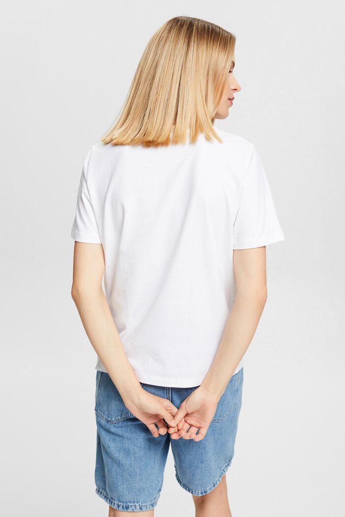 Yksivärinen T-paita, WHITE, detail image number 3