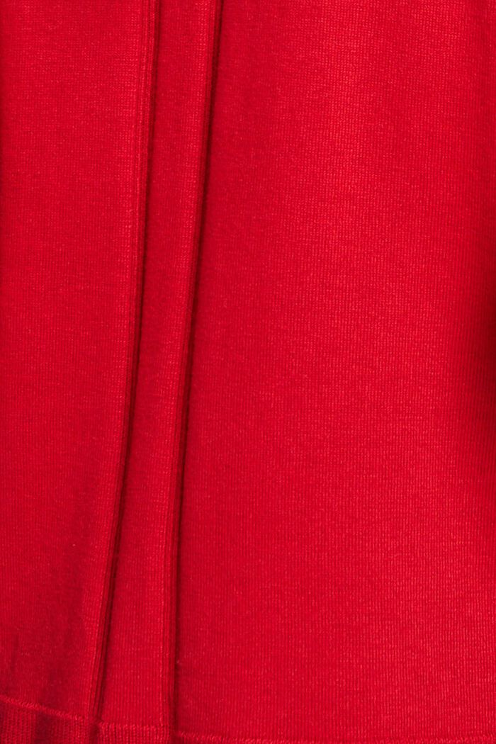 Neuletakki, V-pääntie, DARK RED, detail image number 4