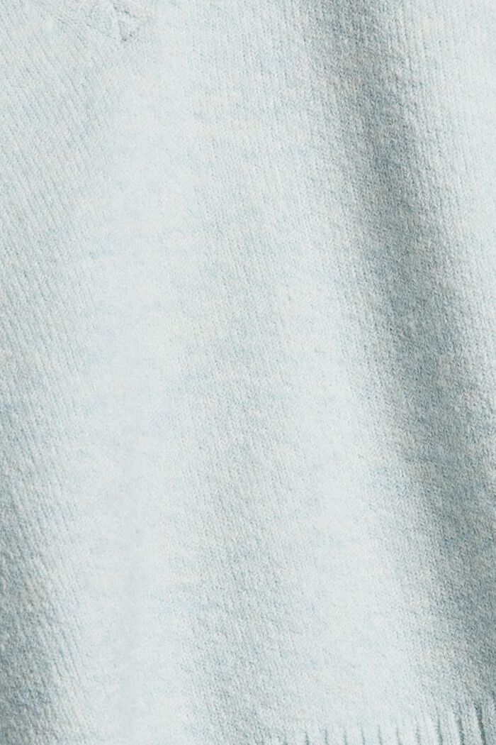 Sisältää villaa: laatikkomainen neulepusero, PASTEL BLUE, detail image number 4