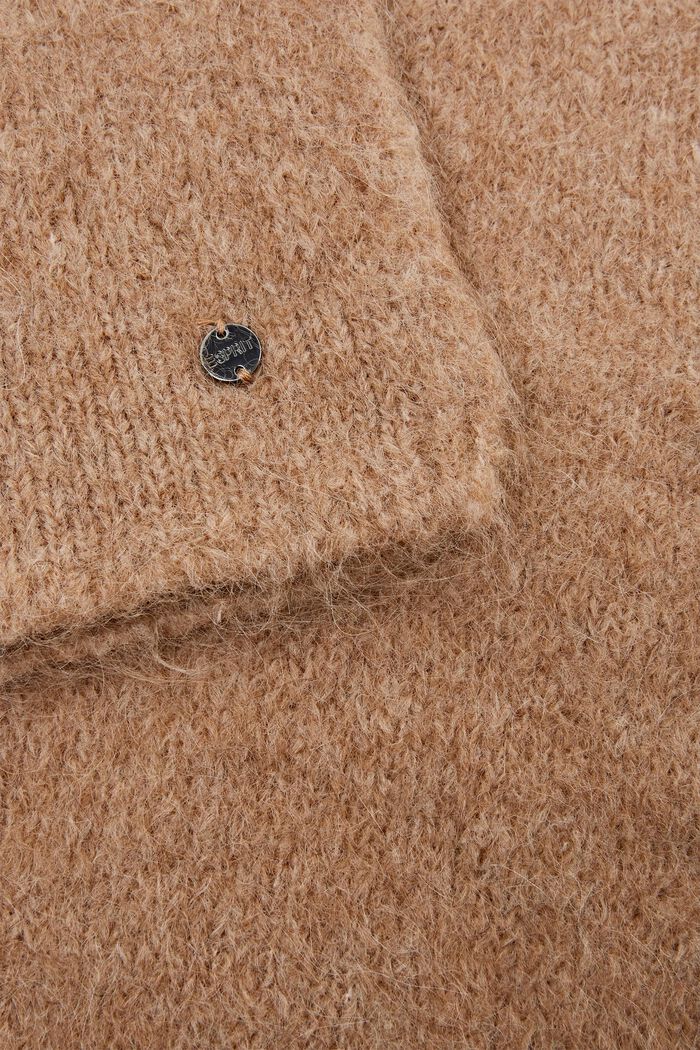 Pörröinen huivi alpakanvillasekoitetta, BEIGE, detail image number 1