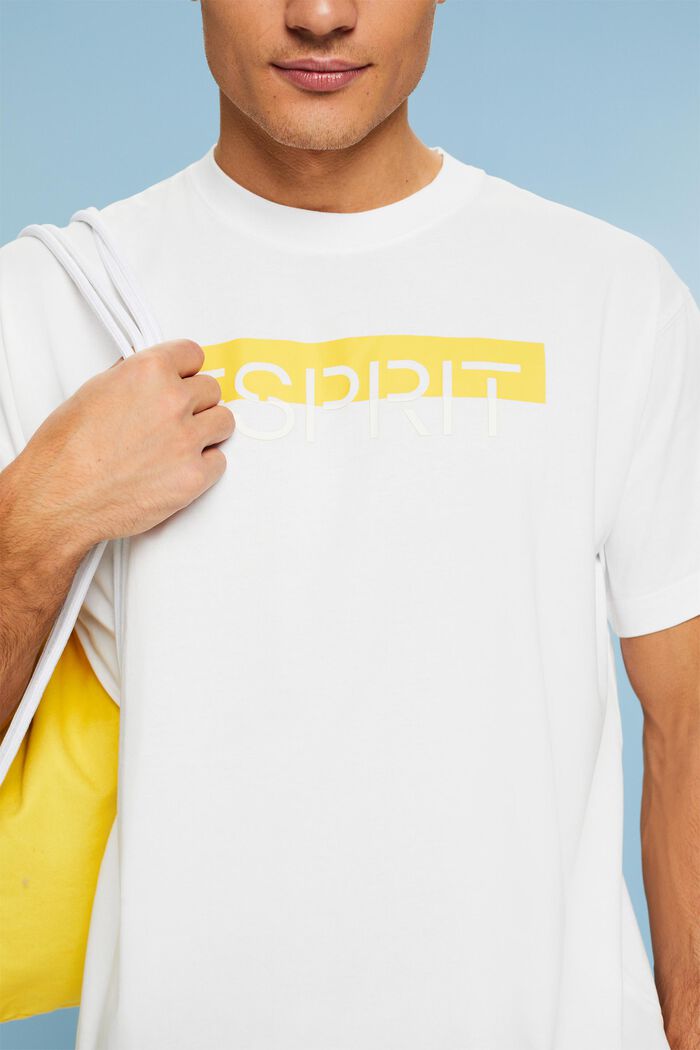 T-paita, jossa mattakiiltävä logoapplikaatio, WHITE, detail image number 2