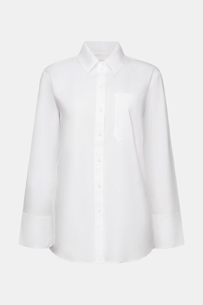 Väljä paitapusero, 100 % puuvillaa, WHITE, detail image number 6