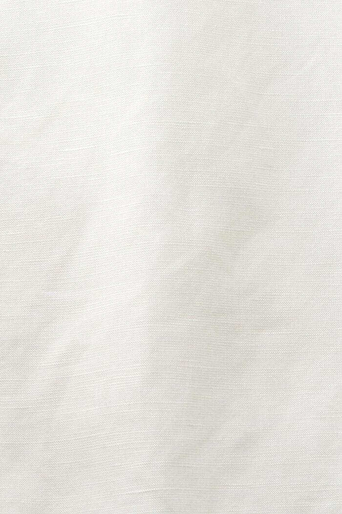 Vajaapituinen paitapusero pellavasekoitetta, WHITE, detail image number 4