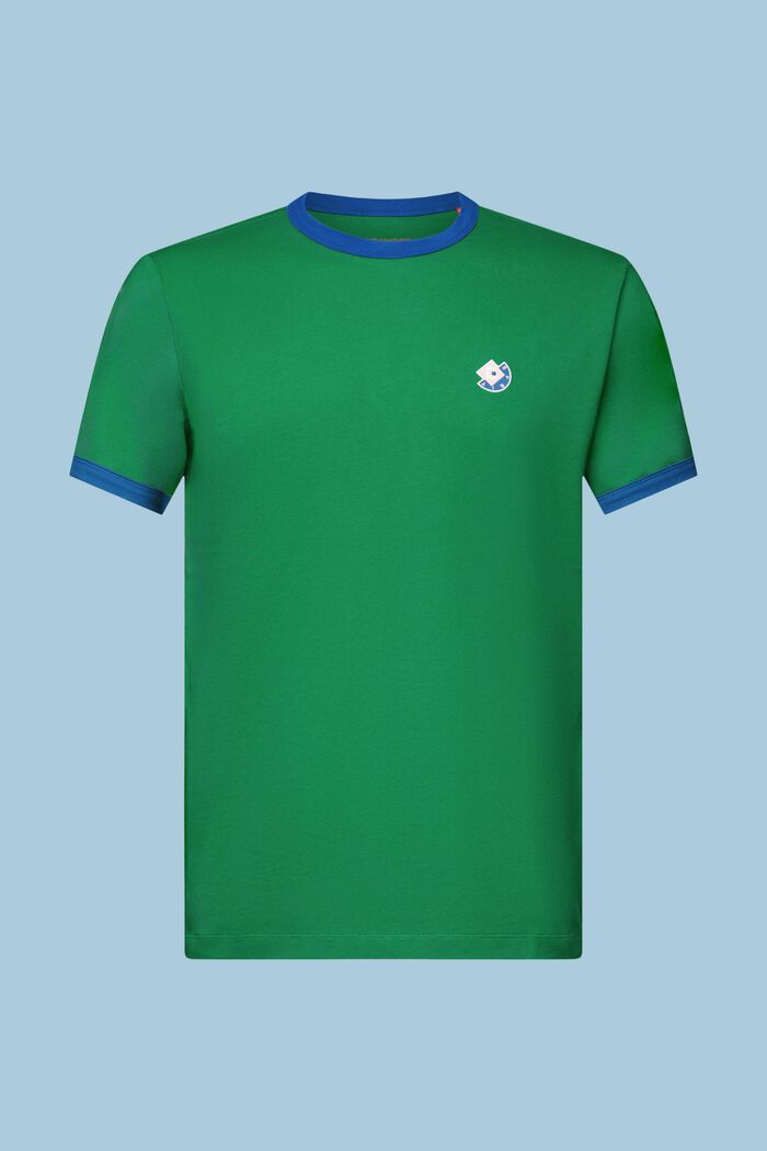 Puuvillainen logo-t-paita, pyöreä pääntie, GREEN, detail image number 6
