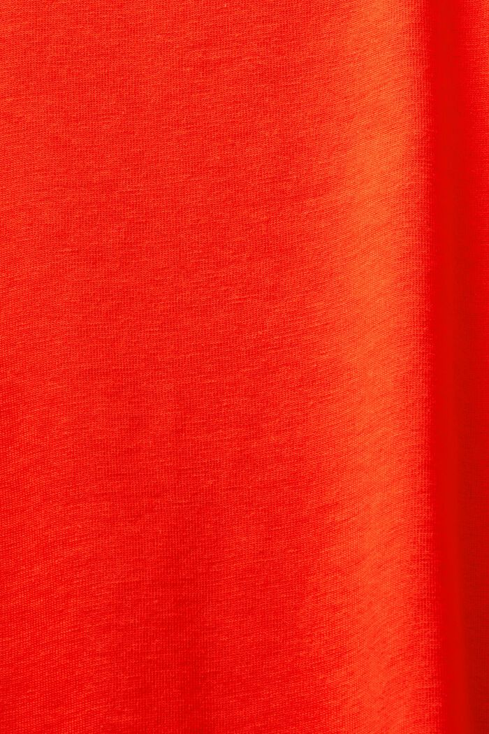 T-paita puuvillaa, pyöreä pääntie, RED, detail image number 5