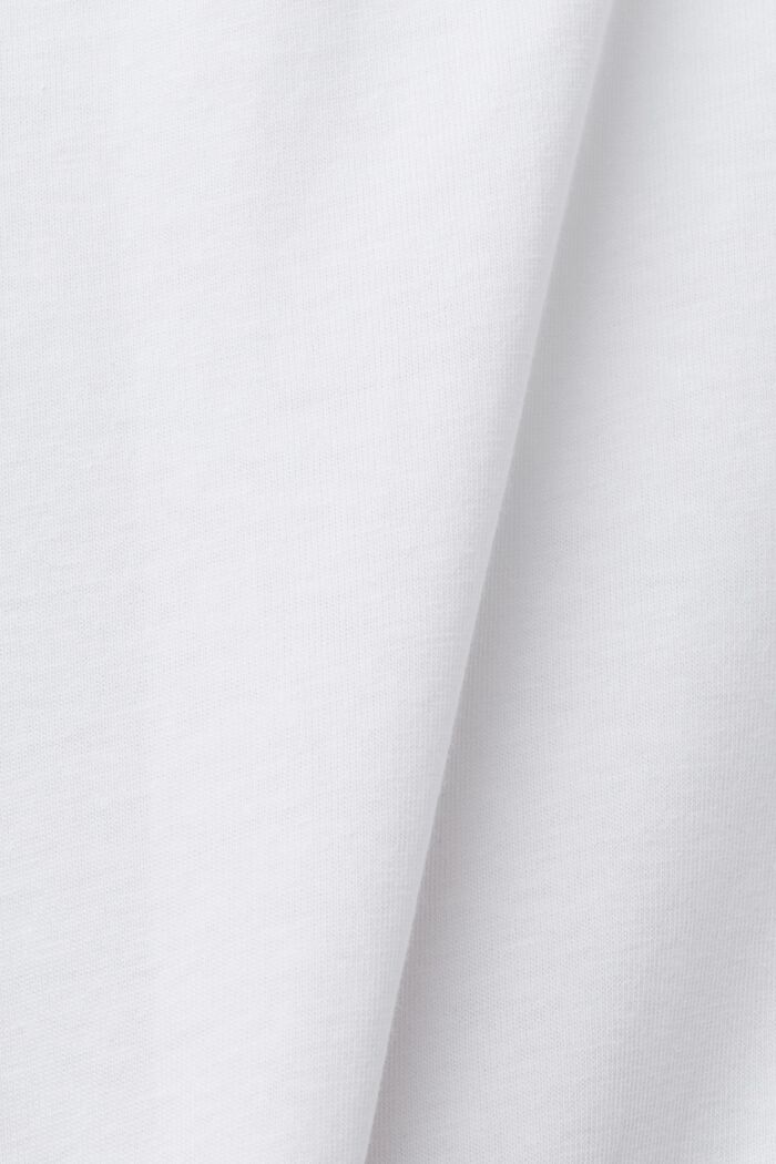 Puuvillainen t-paita, jossa printti edessä, WHITE, detail image number 5