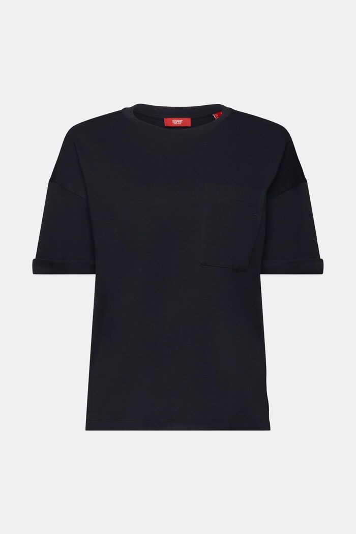 Oversized-t-paita taskulla, BLACK, detail image number 7