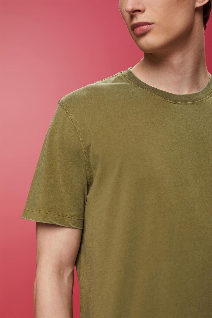 Lankavärjätty jersey-t-paita, 100 % puuvillaa, OLIVE, detail image number 2