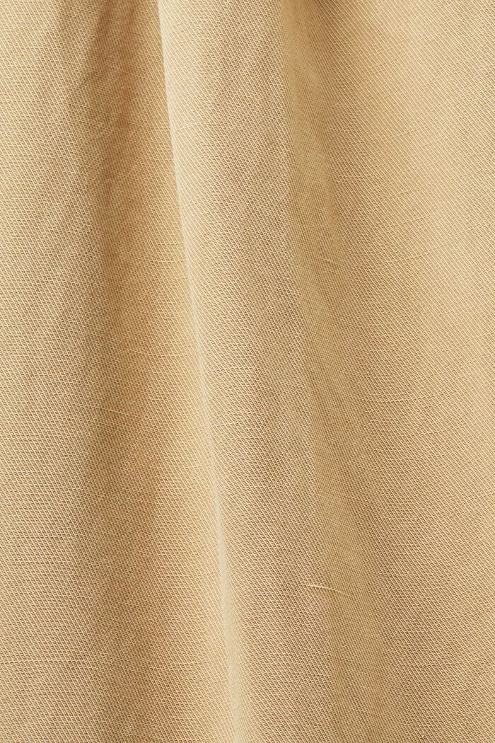 Korkeavyötäröiset leveälahkeiset culottehousut, BEIGE, detail image number 6