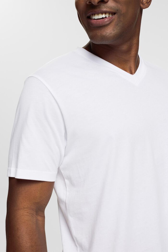 Jersey-T-paita, 100 % puuvillaa, WHITE, detail image number 2