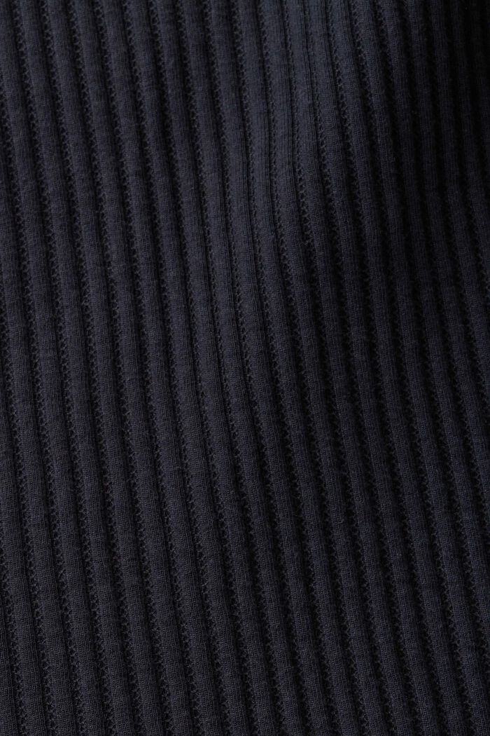 Pointelle-t-paita, BLACK, detail image number 5