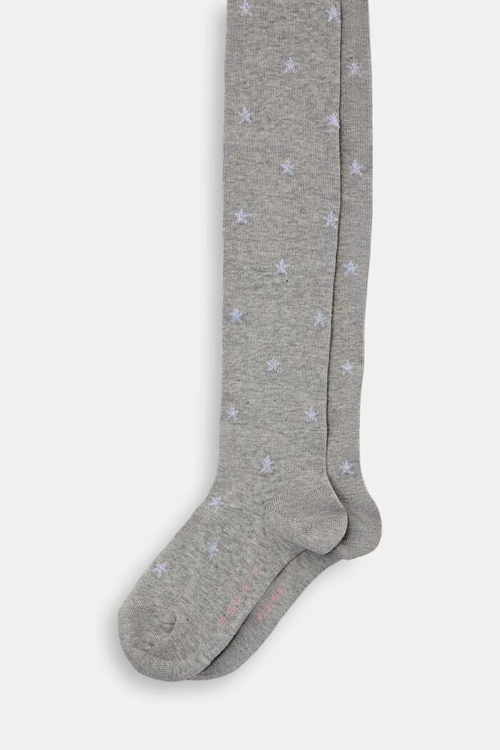 Kuviolliset sukkahousut, LIGHT GREY, detail image number 0
