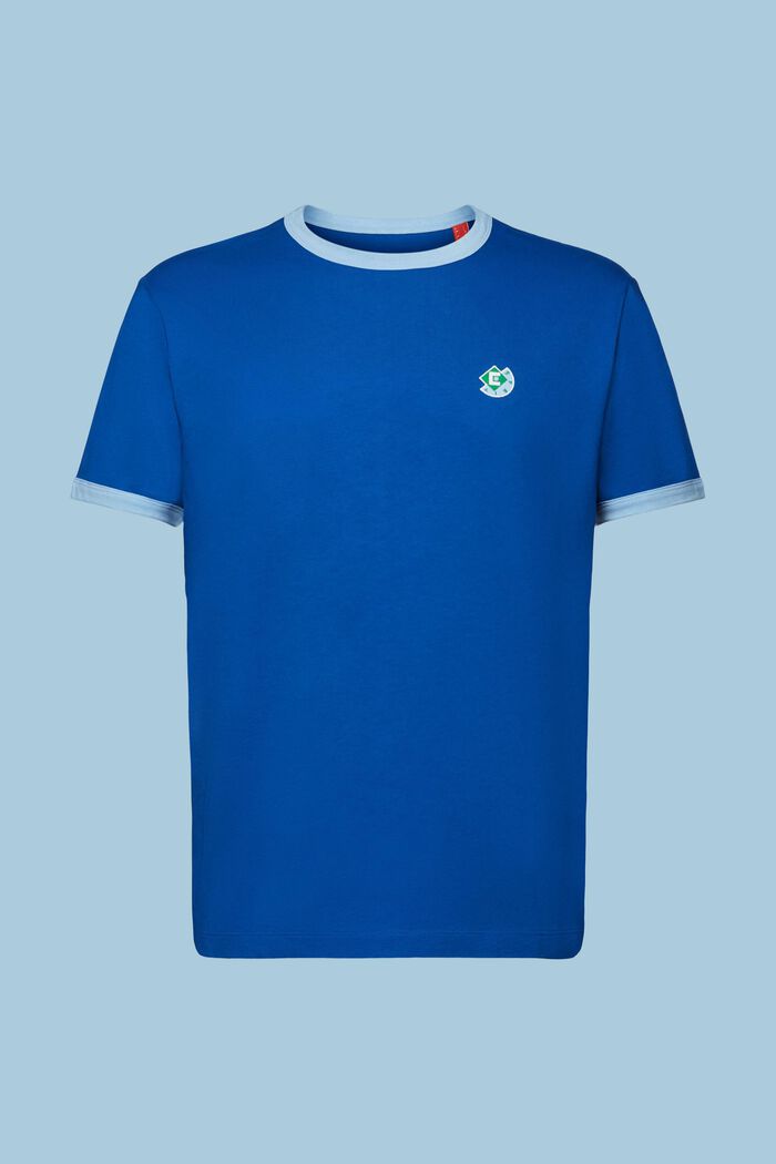 Puuvillainen logo-t-paita, pyöreä pääntie, BRIGHT BLUE, detail image number 6