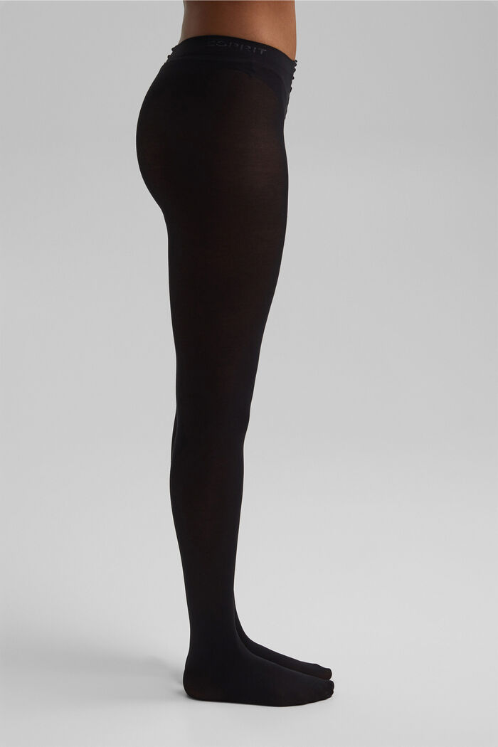 Läpinäkymättömät sukkahousut, BLACK, detail image number 2