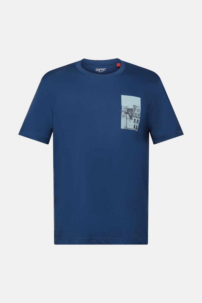 T-paita, jonka etu- ja selkäpuolella painatus, GREY BLUE, detail image number 6