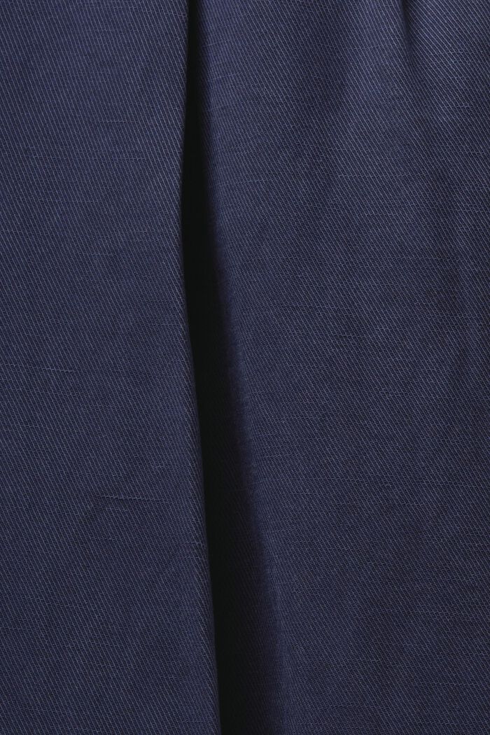 Korkeavyötäröiset leveälahkeiset culottehousut, NAVY, detail image number 5