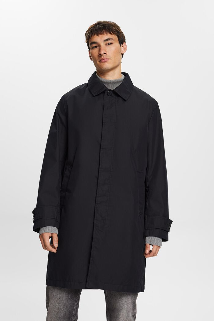 Kierrätettyä: kevyt, pitkä takki, BLACK, detail image number 0