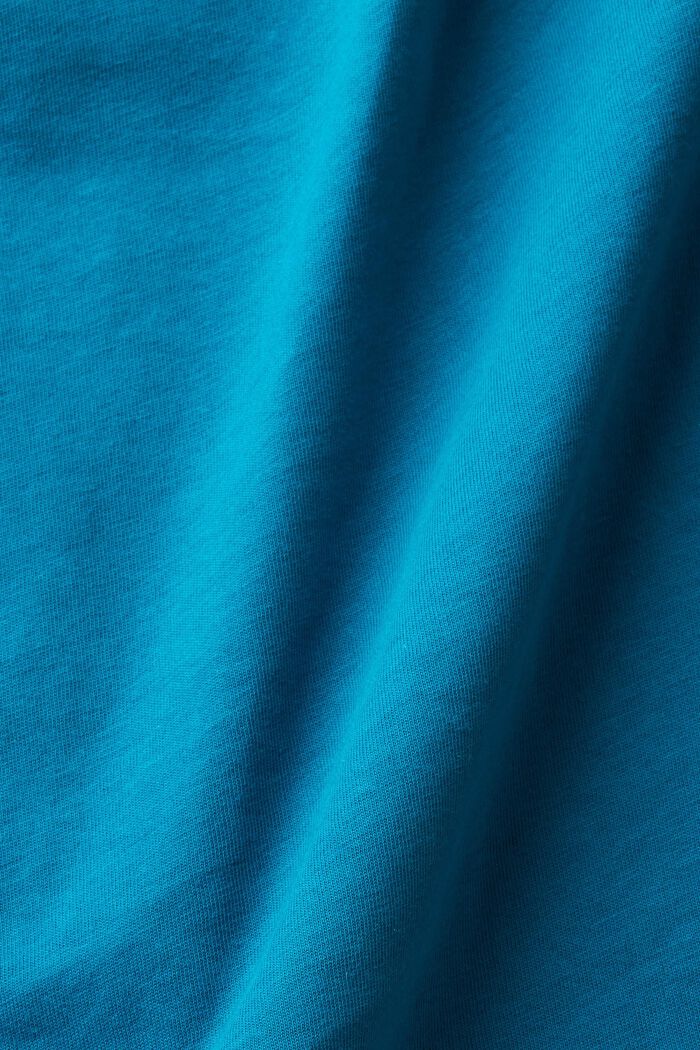 T-paita kukkaprintillä, TEAL BLUE, detail image number 4