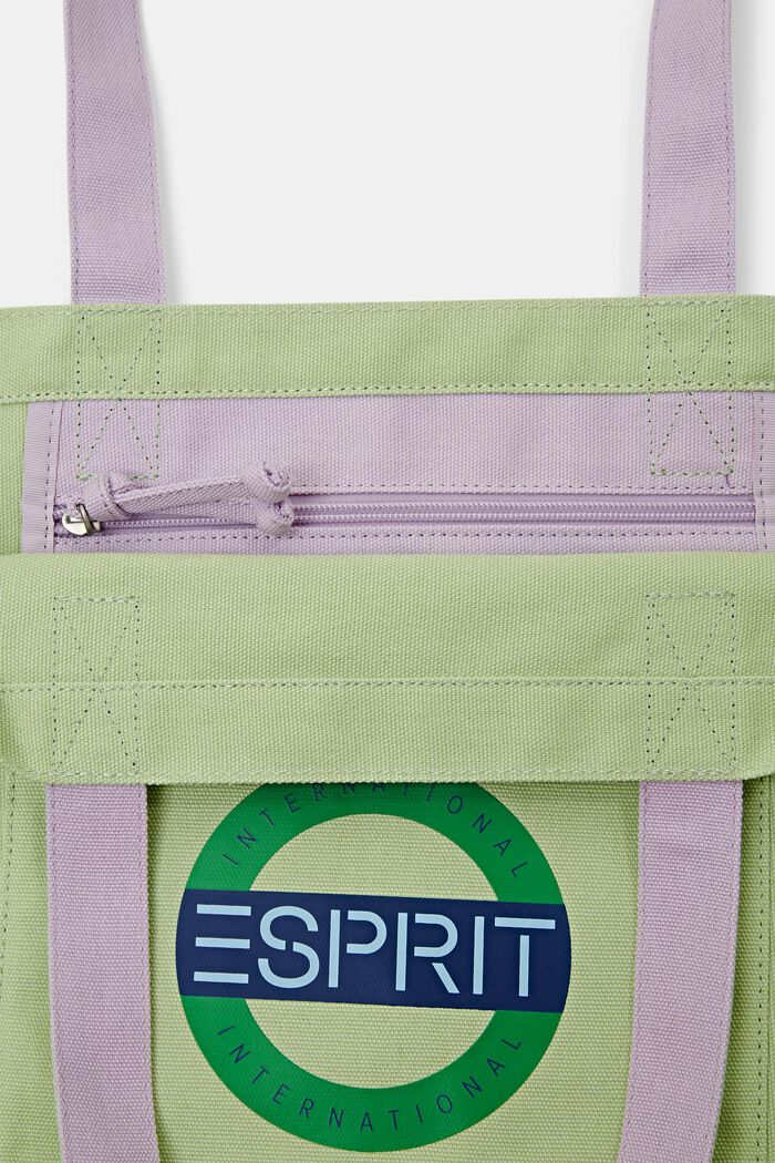 Logollinen tote bag kanvasta, LIGHT GREEN, detail image number 3
