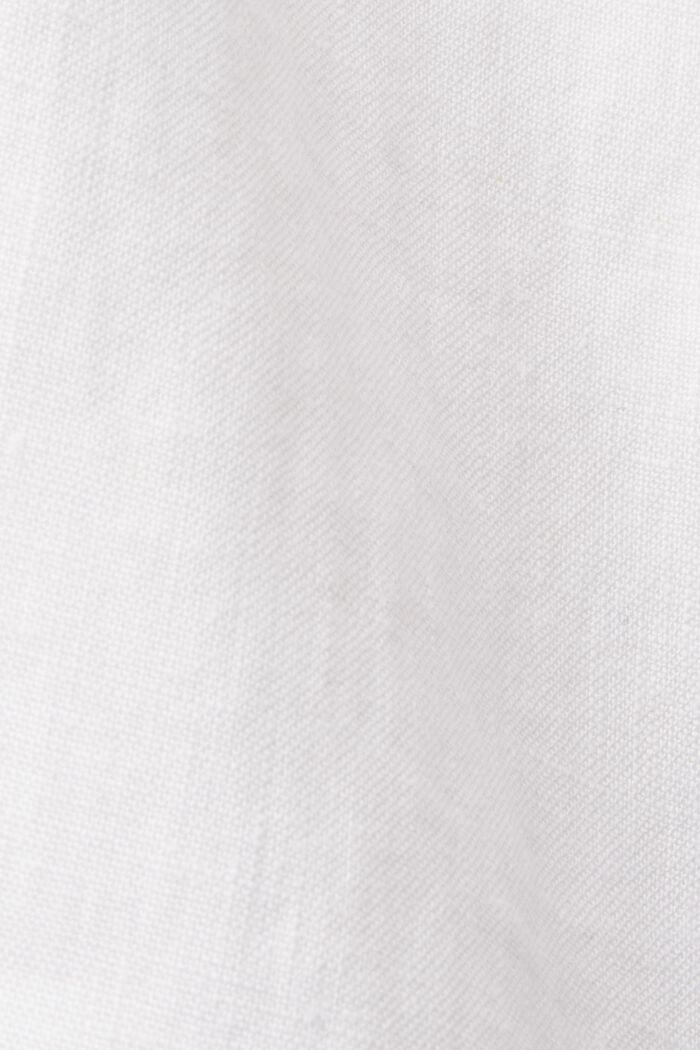 Leveälahkeiset pellavahousut, WHITE, detail image number 5