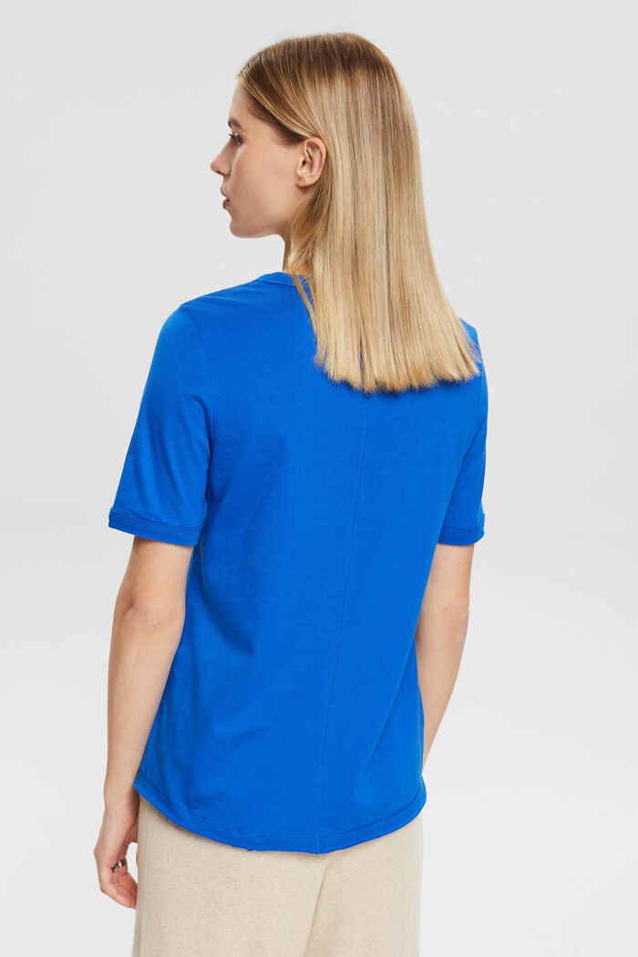 Puuvillainen T-paita, jossa sydämenmuotoinen logo, BLUE, detail image number 3