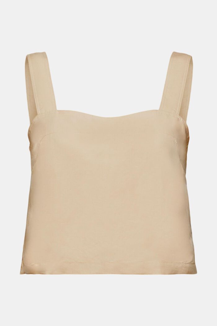 Vajaapituinen camisole-toppi pellavasekoitetta, SAND, detail image number 6