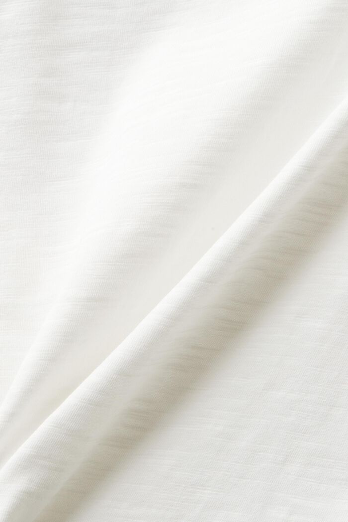 V-aukkoinen jersey-T-paita, OFF WHITE, detail image number 5